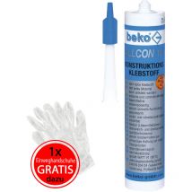 Beko Gmbh - 10x Beko Allcon 10 Konstruktionskleber 310 ml + 10 Paar Einweghandschuhe