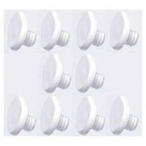 Cyclingcolors - 10x butée de porte meuble 22x35mm à enfoncer butoir arrêt secrétaire maison loisir camping car, blanc