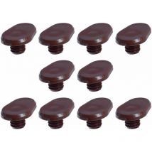 Cyclingcolors - 10x butée de porte meuble 22x35mm à enfoncer butoir arrêt secrétaire maison loisir camping car, marron