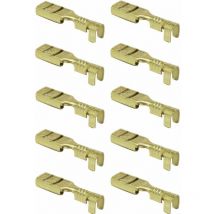 10x cosse laiton femelle 4,8mm à sertir plate connecteur fil câble électrique cylindrique tubulaire