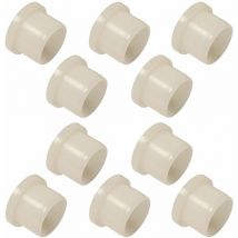 10x Coussinet entretoise épaulée 10 x 12 x 16 x 6 x 2mm plastique nylon 6.6 vis rondelle collerette