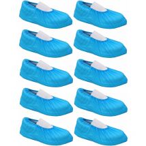 10x couvre chaussure plastique jetable bleu avec élastique de maintien protection surchaussure jardin bricolage peinture