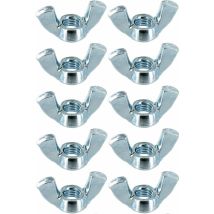 10x écrou papillon M4 matière acier forme américaine à oreille bricolage universel