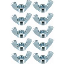 10x écrou papillon M8 matière acier forme américaine à oreille bricolage universel