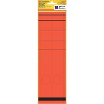 10x Einzel Ordner-Etiketten Schmal Lang 297x38mm Rot