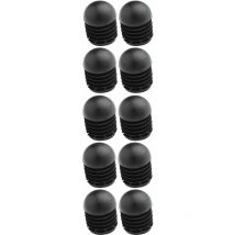 10x Embout de tube rond rentrant à ailettes tête demi-sphérique en peld Bouchon Capuchon Pied Meuble Table Chaise Protection Extrémité Cannelé, ø