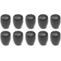 10x embout tube de chaise protection pied bouchon rond noir fond renforcé 7mm, diamètre 16mm
