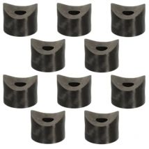 10x entretoise plastique 20mm M8 concave Ø25mm noir cale tube axe rondelle bricolage universelle