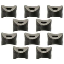 10x entretoise plastique 5mm M8 concave double Ø25mm noir cale tube axe rondelle