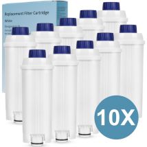 Wolketon - 10x Filtre à eau pour Delonghi compatible pour DLSC002 ecam etam EC800 avec charbon actif pour 60 litres d'eau