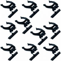10x Gancio per battiscopa zoccolo cucina universale clip per piedini 28mm della zoccalatura plastica zoccolino montaggio rapido a scatto molle