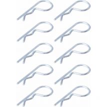 10x goupille beta simple diamètre 3mm x longueur 61mm acier zingué utilisation universelle