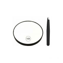 Miroir grossissant x10, petit miroir grossissant avec, comme un miroir de voyage, miroir compact pour épiler les sourcils 8,9 cm