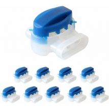 Ahlsen Kabelverbinder 10x Stecker für Begrenzungskabel, Reparaturset für Mähroboterkabel, Kabelklemme, zum Verbinden von Kabelenden
