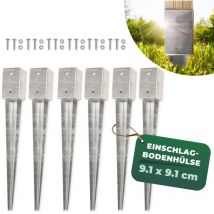 6x Novatool Bodenanker Bodenhülse mit Schrauben