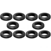 10x passe fil caoutchouc D1 = 17 x d =12 x H1 = 4 mm câble attache rond oeillet encastrable bureau mural tube support boitier armoire électrique