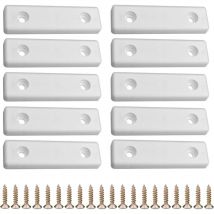 10x Patin mini 50x14mm à visser en plastique Glisseur Cale Entretoise Murale Sol Pied Meuble Table Chaise Parquet Protection, blanc