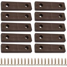 10x Patin mini 50x14mm à visser en plastique Glisseur Cale Entretoise Murale Sol Pied Meuble Table Chaise Parquet Protection, marron foncé