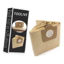 Toolive - Lot de 10 Sacs Aspirateur pour Karcher 6.959-130.0 WD3 WD3P MV3 Sacs Filtrants en Papier de Rechange pour Aspirateur Wet & Dry, Sac pour