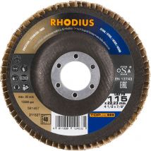 Rhodius Abrasives - rhodius lsz fb, 10 Stück, 115 mm, Korn 40, Fächerschleifscheibe