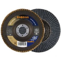 Rhodius Abrasives - rhodius lsz fb, 10 Stück, 115 mm, Korn 60, Fächerschleifscheibe