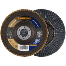 Rhodius Abrasives - rhodius lsz fb, 10 Stück, 115 mm, Korn 80, Fächerschleifscheibe