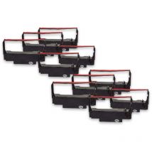 Vhbw - 10x ruban encreur Nylon pour imprimantes à aiguilles Sharp er 3210 remplacement pour ERC-38 b/r, ERC-30, ERC-34