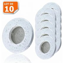 Lampesecoenergie - 10 Spots led Encastrables Blanc Etanche IP44 Pour Salle de Bain Blanc Chaud