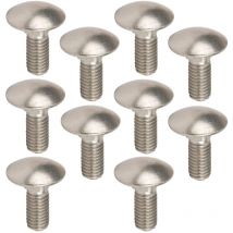 10x vis à tête bombée collet carré din 603 acier inoxydable A2 universel, dimensions M5x50mm