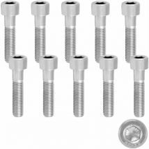10x Vis métaux chc (btr) acier inoxydable A2 norme din 912 rvs empreinte 6 pans creux hexagonale, M5x30