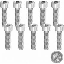 10x Vis métaux chc (btr) acier inoxydable A2 norme din 912 rvs empreinte 6 pans creux hexagonale, M12x20