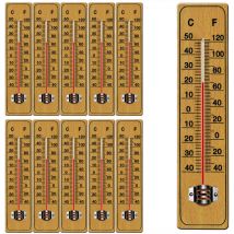 Markenartikel - 10x Wooden Wall Thermometer Temperature Outdoor Indoor Garden Greenhouse 22cm