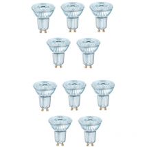 10x Bellalux Lampadina a Riflettore GU10 PAR16 6.9W Warm White 2700K 36°