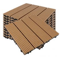 Skecten - 11 pcs 30x30cm Azulejos Azulejos de jardín Sauna Patio Terraza Terracota al aire libre