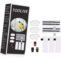 11 Pièces Accessoires Pour Nettoyeur Vapeur Karcher Easyfix Sc2 Sc3 Sc4 Sc5, 3 Chiffons De Sol En Microfibre, 3 Buses À Main Microfiber Cloth, 2 