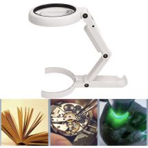 11 x 5 Loupe Lampe de bureau Loupe Lampe de lecture led avec support pour la lecture,DUBUNS