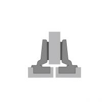 Cerniera Hettich 110° Intermat 9943 a semincasso - Base 3 mm - th 42 x 5,5mm - Da avvitare - 48051