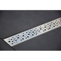 Casa Baoli - 110 cm modèle Bulles - Caniveau de Douche Italienne Inox