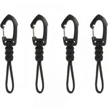 110×30×3mm)4 Pièces Porte-clés Paracorde, Porte-clés Mousqueton Paracorde Tressé à la Main , Mousqueton Noir, adapté aux Voyages d'alpinisme et de