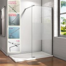 100x200cm 8mm Nano Walk In+90cm Für 6-10mm Glas Stabilisator