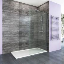110x200cm Walk in Paroi de douche, nano esg 8mm, Paroi de douche en verre avec stabilisateur