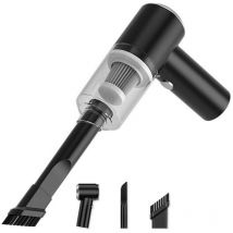 111723 Aspirador de mano ciclónico con luz led a batería para el hogar o coche Color: Negro