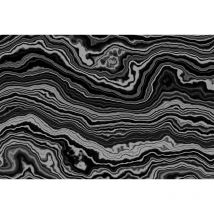 Papier peint panoramique abstrait tendance Tapisserie panoramique noir et blanc design et moderne Papier peint panoramique salle de bain idéal