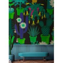Papier peint panoramique floral pour cuisine Tapisserie panoramique moderne à motif plantes Papier peint panoramique cactus
