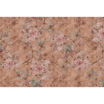 Papier peint panoramique vintage floral rose Tapisserie panoramique fleurie couloir Papier peint panoramique Shabby Chic chambre fille