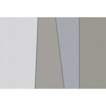 Papier peint panoramique blanc & gris scandinave Tapisserie panoramique bureau & couloir géométrique Papier peint panoramique chambre adulte