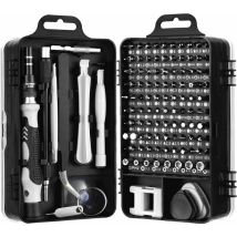 Choyclit - 115-en-1 Mini Set Tournevis Précision - Noir, Pour Électroménager, Électronique, Montres, etc.