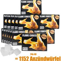 1152x Cubes Allume-Feu Allume Cube Allume-Grill Allume-Feu pour Cheminée Gril Four Briquet à Charbon d'Allumage Cube Flameup