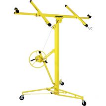 Artist Hand - 16FT Heavy Duty Drywall Lift Lifter Plaster Board Panel Hoist Jack Tool 70kg Lifting Capacity With 4 Caster Wheels Rolling Lockable