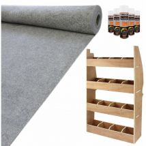 11m2 Doublure Intérieure Gris Foncé en Feutre pour Véhicule & Armoire de Rangement en mdf pour Outils - Van Berlingo swb Aménagé Personnalisation